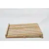 Bandeja Angular de Madera Maciza para Hornear Pan Rectangular de una Sola Capa Bandeja para Pasteles Sushi Tostadas Sashimi Exhibidor