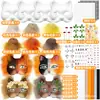 Máscara de Gato de Halloween Mais Vendida Transfronteiriça, DIY Grade para Olhos Adesivos de Pedras, Pedaços de Tecido de Feltro, Tiras de Pelo Sintético
