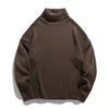 Suéter de Cuello Alto de Color Sólido Estilo Coreano y Japonés para Pareja, Hombres y Mujeres, Nuevo Otoño e Invierno, Tejido Holgado y Relajado Q
