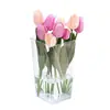 Balde Acrílico Transparente para Flores Frescas Tamanho Grande Buquê de Flores Frescas Balde para Cultivo de Flores Floricultura Loja de Flores Uso Especial