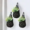 Nuevo Florero de Crochet Colgante Más Vendido en Amazon Bolsa de Red Organizador de Almacenamiento de Frutas de Cocina Montado en la Pared Red de Almacenamiento
