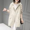 Rompevientos Rosa para Mujer Largo Medio Pequeño 2024 Nuevo Primavera y Otoño Delgado Primavera Ropa Exterior Elegante Casual Ropa Exterior