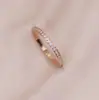 Anillo de diamante de alta calidad para mujer, acero de titanio, oro rosa, moda, personalidad, anillo con índice estrellado, anillo de cola, anillo de diamante roto