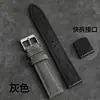 Correa de reloj de cuero genuino de grano superior con hebilla de pasador en stock al por mayor, unisex, correa de reloj de cuero genuino verde pequeño y colorida, accesorios para reloj