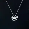 Colar de Pônei com Zircônia e Madrepérola para o Ano de Nascimento, Simples e Estiloso, Versátil para o Dia a Dia, Corrente de Clavícula com Sensação de Luxo Leve e Sofisticada para Mulheres