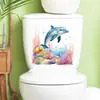 VA-M077 Dibujos Animados Coral Delfín Hogar Dormitorio Baño Inodoro Decoración Pegatinas de Pared Autoadhesivas Venta al por Mayor Comercio Exterior