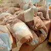 Amigable con la piel [Inspeccionado de Calidad] Invierno Engrosado Leche Polar Ins Juego de Cuatro Piezas Ropa de Cama Clase A Juego de Tres Piezas Funda Nórdica