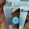 Minério associado magnesita injeção sintética turquesa de segunda geração contas espaçadoras azul-esverdeado contas esculpidas em meandro acessórios de chaveiro de casca de tartaruga