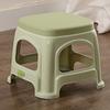 Taburete de Plástico Engrosado Antideslizante para Hogar Sala de Estar Mesa de Comedor Taburete Alto Taburete de Goma Cocida Taburete para Cambiar Zapatos Baño Taburete Cuadrado Xiaoshiai