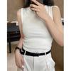 "Estilo Privado" Verano Nuevo Estilo Coreano Chaleco de Canalé Perezoso Forma de I Ajustado Adelgazante Elástico Sin Mangas para Mujer