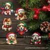Conjunto de Pingentes de Natal para Cachorro com 12 Peças Transfronteiriço Madeira Feriado Presente Perfeito Decoração de Natal Criativa Pingente