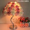 Lâmpada de mesa de cristal rosa Presente de casamento Casamento criativo Princesa Quarto de casamento Changming Decoração Quarto quente Lâmpada de cabeceira