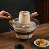 Juego Multifuncional para Preparar Té en Interiores y Exteriores con Estufa de Cerámica Gruesa para Preparar Té, Barbacoa y Calefacción, Adecuado para Camping en el Patio