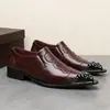 Mais Vendido na Amazon - Mocassins Slip-on Estilo Britânico Ironhead Business Casual, Sapatos de Couro Modernos 251012
