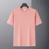 Camiseta lisa de cor sólida, peso pesado 280g, corte regular, manga curta para homens, corte slim, estilo verão, tecido Sorona, top estilo americano, moderno