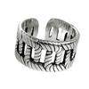 Anillo de cadena ancha con superficie desgastada, personalizado, estilo Hong Kong, cadena tejida retorcida, anillo abierto, fabricante de joyas de Corea del Sur