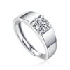 Anillo de diamante de plata de ley 999 plata pura anillo de circón de plata para hombre venta al por mayor directa de fábrica regalo moda