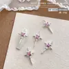 Nueva Joyería para Uñas Cruzadas Estilo Popular de Celebridad de Internet Joyería de Aleación DIY Diamante Rosa Joyería para Uñas Estilo Retro