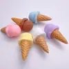 Brinquedo de Comida Simulada Casquinha de Sorvete DIY Capa de Celular Pingente de Grampo Miniatura Enfeites de Supermercado Flor de Sapato Material de Resina