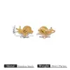 Colgante de Animal Jirafa Pingüino de Acero Inoxidable Transfronterizo Europeo y Americano Chapado en Oro de 18K Accesorios de Joyería Colgante DIY Collar