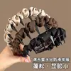 Diadema con Peine Envuelto en Satén de Gipsofila para Mujer, Pasador Simple y de Moda, Corona Alta Esponjosa, Accesorio para el Cabello Diadema Adelgazante
