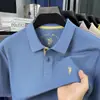 Camiseta de Manga Corta para Hombre Paul Brand de Algodón Mercerizado 100% para Verano Solapa Algodón Puro Polo de Alta Gama para Hombre