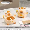 Cinzeiro Cerâmico Fofo Atacado com Tampa para Casa Personalizado Sala de Estar Mesa de Centro Quarto Moda Ornamentos Decorativos Presente