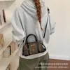 Bolso de mano de nicho con estampado de leopardo estilo coreano para mujer, nuevo modelo 2026, bolso tipo bowling simple para el día a día, bolso cruzado, bolso casual