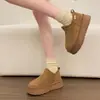 Botas de Nieve con Suela Gruesa para Mujer Invierno 2026 Nuevas Botas Cortas sin Cordones del Noreste Acolchadas de Terciopelo Cálidas Botas de Algodón Botas de Pan