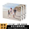 Marco de fotos acrílico transfronterizo péndulo magnético DIY cuadrado tarjeta goo tarjeta de precio de cristal marco de fotos transparente personalización