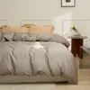 Algodón de fibra larga de Xinjiang, sábanas lisas de color sólido de algodón puro para cama individual y doble, fundas de edredón, sábanas ajustadas de algodón de una sola pieza y fundas de almohada al por mayor