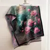 Bufanda de Imitación Cachemir Estilo Pintura al Óleo Vintage Nueva Otoño/Invierno 2026 para Mujer, Calentador de Cuello Chal Jacquard Versátil de Alta Gama al por Mayor