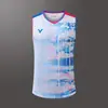 24 nuevas prendas de competición ropa de bádminton chaleco deportivo para hombre sin mangas secado rápido transpirable ropa de tenis de mesa compra grupal impresión