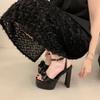 Zapatos de Mujer Hechos a Mano de Lujo de Gama Alta para Verano 2025 Sandalias Retro para Mujer para Uso en Exteriores y Tacones Altos de Pasarela