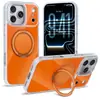 Capa de Celular Acrílica Espelhada Adequada para iPhone 17/16E, com Furos de Precisão, Superfície Brilhante, Atração Magnética e Suporte