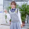Uniforme escolar outono novo colete de algodão moda coreana estilo universitário plus size masculino e feminino colete decote V para casais