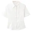 LuoxueOriginal Saia Plissada Azul Bordada Uniforme JK Cintura Alta Emagrecedora Estilo Academia Meia Saia Plissada Saia Evasê