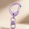 Hebilla Pintada de Color Caramelo con Forma de D con Figura de Ocho Llavero de Metal Colorido Macarrón Accesorio DIY Colgante para Muñeca