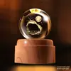 Luz Noturna de Planeta com Bola de Cristal Giratória Enfeites Criativos para Mesa Artesanato Feng Shui Presentes para Professores Novos Produtos Transfronteiriços