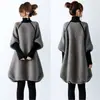 En Stock Estilo Japonés Otoño/Invierno 2026 Nueva Moda Simple Cuello Alto Bloque de Color Manga Larga Top
