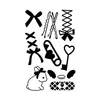 Nuevas pegatinas de tatuajes de purpurina creativas de bricolaje transfronterizas de Amazon para niños y adultos, Y2K Navidad Halloween