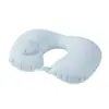 Almohada Inflable de Seda de Hielo, Almohada Portátil para Cuello de Viaje, Almohada Plegable en Forma de U Inflable a Presión, Almohada Plegable para Avión, Esencial de Viaje