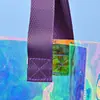 Bolsa Láser de PVC Bolso Colorido Personalizado Ins Sentido Avanzado Celebridad de Internet Promoción Publicitaria Transparente Bolso de Gelatina Bolso