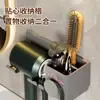 Estante de Almacenamiento para Secador de Pelo, Soporte de Pared sin Taladro para Secador de Pelo de Baño, Organizador de Secador de Pelo para Baño con Gestión de Cables