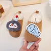 Linda Diadema y Pantuflas de Pingüino y Pez de Dibujos Animados para Niños 2026 Otoño/Invierno Nuevas Pantuflas de Algodón para Exteriores para Niñas