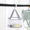 Mini cesta de secagem para armazenamento de ferramentas de beleza à prova de vento permeável espessa forte e durável malha de poliéster azul beleza atacado