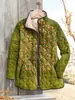 Chaqueta acolchada de algodón para mujer, moda independiente transfronteriza 2025 de Temu, con estampado digital de plantas y flores
