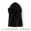 Chapéu de Tricô Cashmere Masculino de Peça Única Cor Sólida Chapéu de Proteção para Orelhas Espesso Macio Ceroso Amigo da Pele