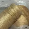Fio Vazado, Fio Dourado, Fio Brilhante, Fio de Lã, Decoração de Borda de Bolsa, Pacote de Material com Fio Dourado Claro, Agulha de Tricô e Fio com Glitter