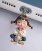 Tapón de Polvo para Teléfono Acrílico Popular Transfronterizo 2D Colgante Personaje de Dibujos Animados Lindo Tipo-C Apple